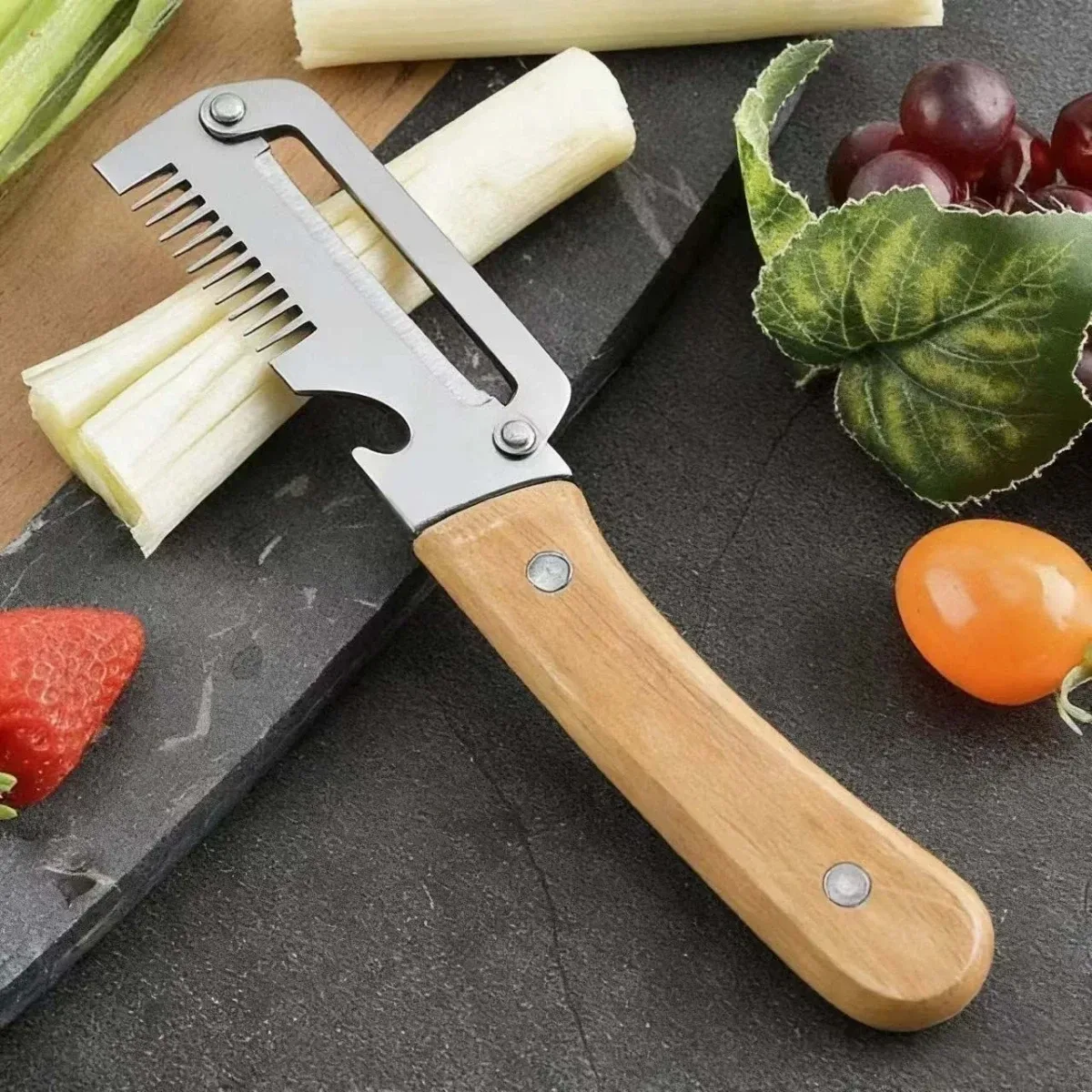 3-in-1 Scallion Shredder & Peeler Kitchen Tool - thumb 2