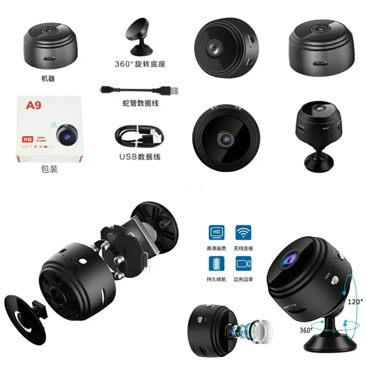 Night Vision A9 Mini WiFi Hidden Camera - thumb 3