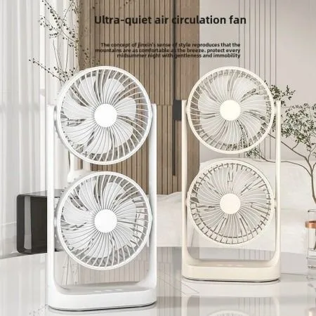 Double Head Rechargeable Fan - thumb 2