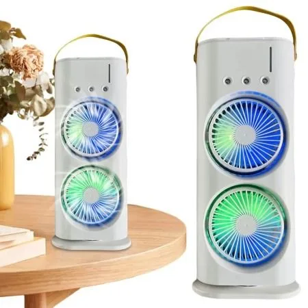 Double Head Rechargeable Cooling Fan - thumb 2