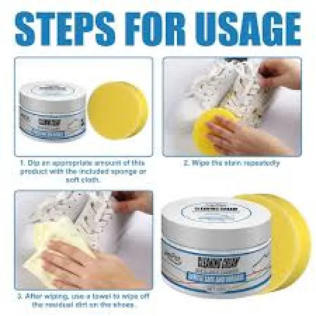 Shoe Cleaning Cream Multifunctional Shoe Cleaner Household Sports Shoes Canvas Cleaner Cleaning Tools With Wipe Sponge 1Pcs - thumb 2